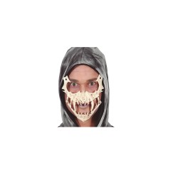 Máscara media calavera colmillos PVC | Ducaval | Envíos 24/48h
